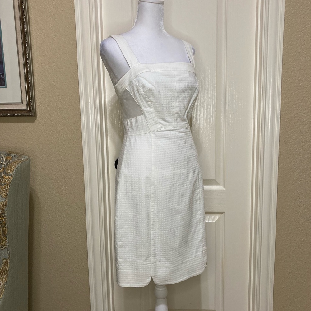 Ali Ra White Sun Dress Sheer Panels